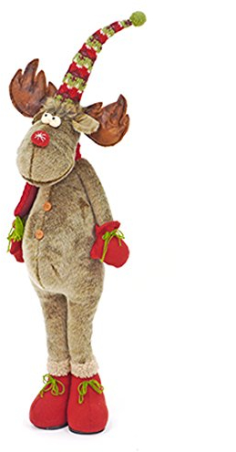 Elch Textil PLÜSCH 77 cm (961841) Weihnachtsdeko Weihnachtsfigur Bodenfigur