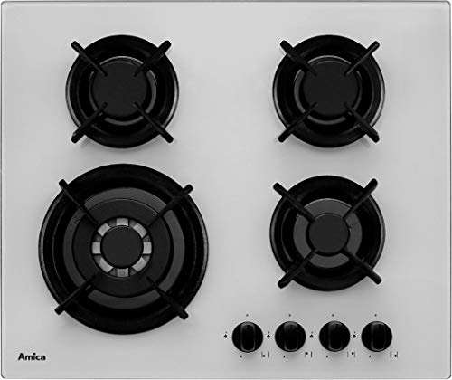 Amica 1106131 Kochfeld (Gas/Einbau) / 4 Kochfelder / 51,0 cm/Topfträgerroste gusseisern