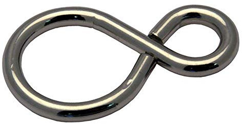 100 X cerrados S Ganchos de 3.00 x 36 Hierro niquelado