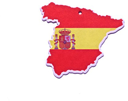 Desodorisant voiture drapeau espagne 10 pièces en plusieurs odeurs pour voiture