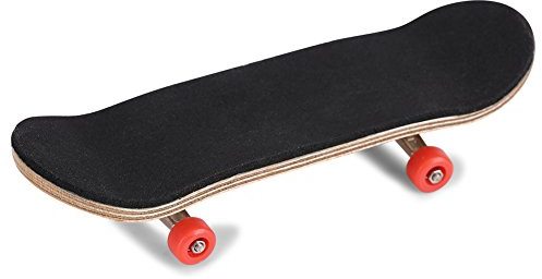 MAGT Fingerskateboards, 1Pc 5-lagiges Ahornholz + Legierung Griffbrett Fingerskateboards mit Box Reduzieren Sie den Druck, entspannen Sie Ihr Gehirn, Kindergeschenke(rot)