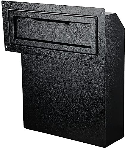 Door Drop Box for Mail, Rent, Deposit, and Night Key - Wall Mount Locking Mailbox with Rear Access Through The Door
