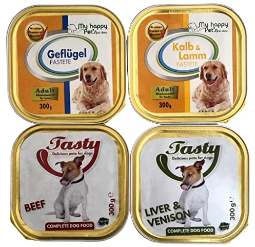 Hundefutter Adult 4 Verschiedene Sorten Pastete/Pate 90 x 300g