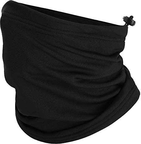 Ladeheid Damen Herren Schlauchschal Winter Halswärmer Multifunktionstuch LA-153 (Schwarz, L/XL)