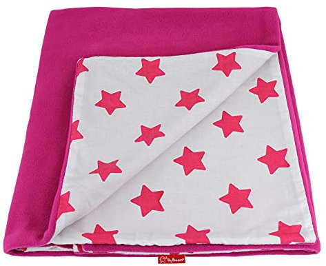 ByBoom Basics Babydecke 75x100 cm, OEKO-TEX, doppelseitige, flauschige Kuschel-Erstlingsdecke mit Baumwoll- und Minkyseite, Extra weich - Made in EU