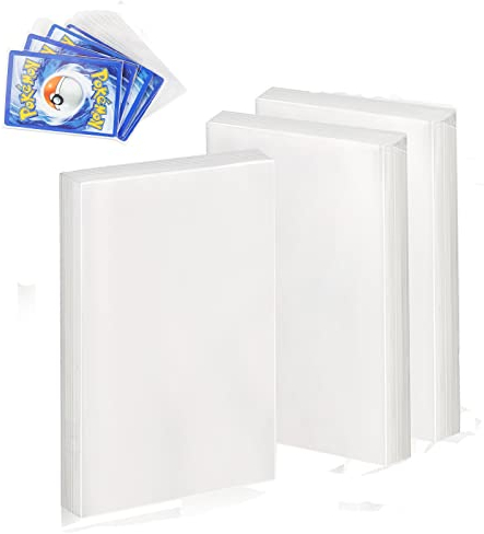 GoldOars 300 Stück Karten Hüllen Sammelkartenhüllen für Game Kart Sleeves Standardgröße 66x91mm Pocket Pages für Tauschkarten (Transparent)