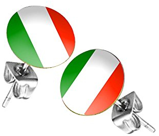 Taffstyle Ohrstecker Ohrringe Fahne Fussball EM WM Länderflagge Fanartikel Land Flagge Schmuck Herren Damen Italien