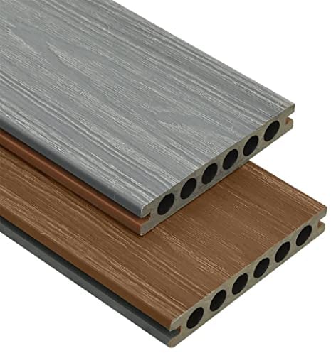 vidaXL WPC Terrassendielen mit Zubehör Komplettset Komplettbausatz Holz Diele Terrassenboden Terrassenbelag Dielen Terrasse Braun Grau 10m² 2,2m