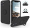 SouliGo for iPhone 11 Pro Case Silicone Gel 360° Ring Holder Kickstand Magnetic Car Mount Slim Soft Rubber Anti-Scratch Protective Shockproof Phone Cases for iPhone 11 Pro 5.8 - Black