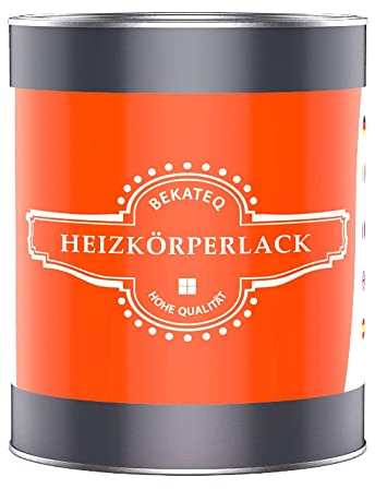 Heizkörperlack Transparent 1l - hitzebständiger Heizungslack, Metallschutzlack, Heizkörperfarbe hochdeckend, geruchsarm, lösemittelfrei, schnelltrocknend, einfache Verarbeitung - BEKATEQ BE-903