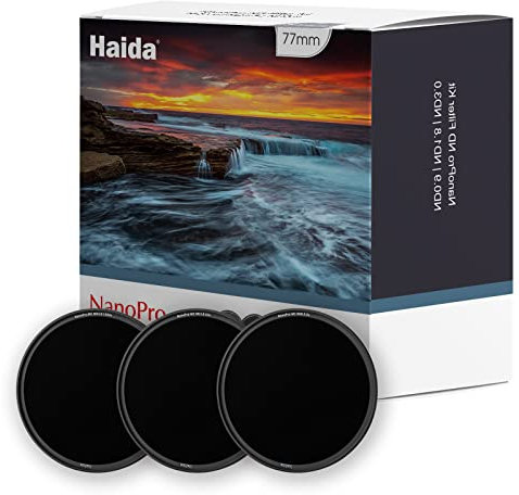 Haida Set di filtri a densità neutra da 72mm ND8 ND64 ND1000 Kit filtri con custodia per filtro con cerniera