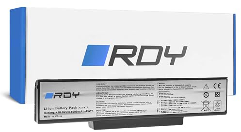 RDY Batterie A32-N71 A32-K72 70-NX01B1000Z 70-NXH1B1000Z pour ASUS K72 K72D K72F K72J K73S K73SV X73S X77 N71 N71J N71V N73 N73J N73S N73SV (Capacité: 4000 mAh 10.8V)