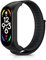 Niboow Strap Compatible with Xiaomi Smart Band 7 (Xiaomi Mi Band 7), Men Women Children Nylon Soft Lightweight Breathable Watch Band for Xiaomi Smart Band 7 (Xiaomi Mi Band 7) - Black