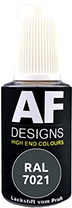 Alex Flittner Designs Stylo de retouche RAL 7021 - Noir/gris mat - 20 ml - Stylo de réparation acrylique - Peinture de retouche pour bois, métal, meubles de salle de bain