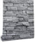 myforHD Papier Peint Auto-adhésif Effet Brique 44cmX1000cm Pierre Feuilles Autocollant Amovible Décoratif PVC Vinyle Film Imperméable pour Mur de Cuisine Salon Chambre