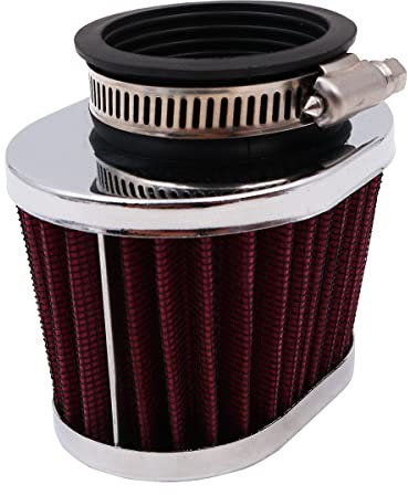 Tiardey Filtro dell'aria per moto, Filtro dell'aria del motore a testa a fungo Accessorio per filtro di aspirazione Rotondo conico universale - 45MM