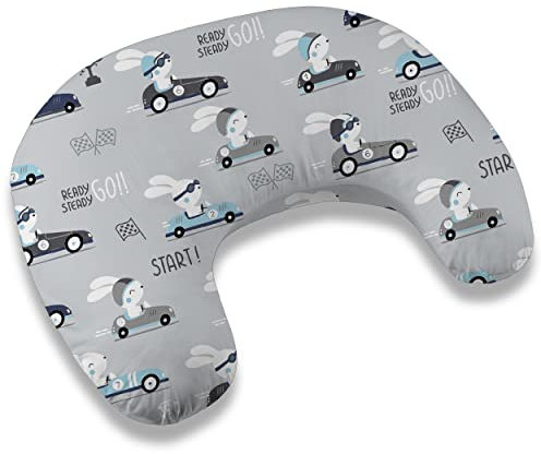 Moon klein Mond Stillkissen 110cm Stillhörnchen Schwangerschaftskissen Kopfkissen Kissen zum Stillen Nursing Pillow mit abnehmbarem und waschbarem Bezug ekmTRADE (44)