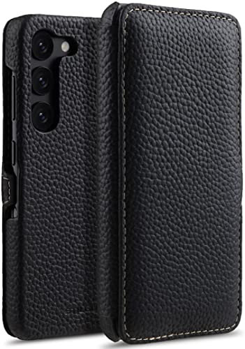 StilGut Custodia compatibile con Samsung Galaxy S23 Cover a Libro con Chiusura Clip, apribile, Cover in Pelle – nero