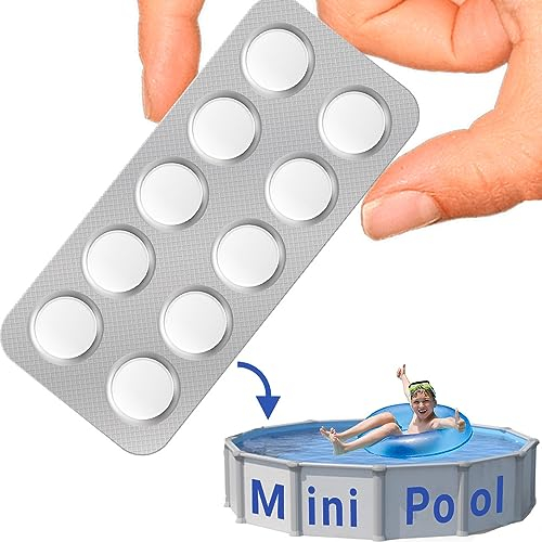 100 Mini Chlortabletten 2g schnelllöslich für Pool & Spa | Whirlpool, Planschbecken, Kinderpool | Chlor Tabs im Blister