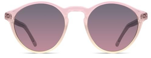 KOMONO Devon Blush Unisex Runde Cellulosepropionat-Sonnenbrille für Damen und Herren mit UV-Schutz und kratzfesten Gläsern