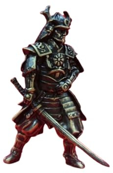 Gexifei 4 cm Metall Japanische Samurai Antike Soldat Figur Sammlung Figur Modell Desktop Schachfigur Ornament