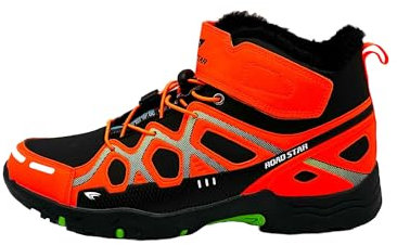 Ablovo®Herren Wanderschuhe Trekking Schuhe Boots Stifel Outdoorschuhe Gefüttert 41-46 (Orange-Schwarz, EU Schuhgrößensystem, Jugendliche, Herren, Numerisch, M, 41)