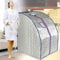 Mini Sauna Infrarouge Portable avec 4 Plaques Chauffantes+Chaise Pliante+Télécommande, Cabine de Sauna Portatif, Sauna Pliable Cabine (80 * 70 * 98cm-argent)