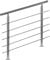 FINEUNAN Edelstahl Handlauf Geländer für Treppen Brüstung Balkon mit 5 Querstreben - Innen und Außen Handlauf Geländer Treppengeländer Edelstahl Brüstung Balkon (100CM, 5 Querstreben)