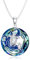 enjoylifecreative Schildkröte Kristall Halskette für Damen 925er Sterling Silber Mutter Tochter Schildkröten Anhänger Schmuck Geburtstag Muttertag Geschenk für Frauen Mama Tochter