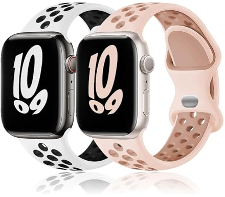 Sportarmband für Apple Watch Armband 40mm 41mm 45mm 44mm 46mm 42mm 38mm 49mm iWatch Armband,Silikon Band für Apple Watch 9 Series 11 10 8 7 6 5 4 3 SE Ultra 3/2/1 Nike Apfelband Damen/Herren/Kinder