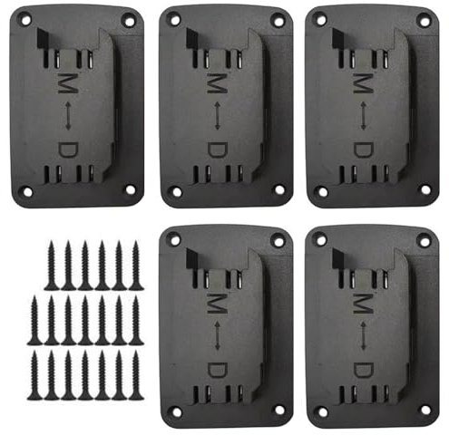 Base de support pour outils électriques avec vis, support mural pour outils de perceuse électrique, supports de batterie pour Dewalt 12 V 20 V et Milwaukee M18 18 V pour camionnette, étagère, boîte à