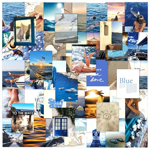 PNGIF Strandurlaub Aufkleber 50 Stück, Wasserfeste Seaside Travel Sticker für Scrapbook Koffer Laptop MacBook iPad Motorrad Helm Kühlschrank