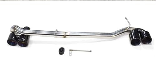 Auto Edelstahl Auspuffblende für BMW F10 520i 523i 525i 528i 530i M Sport, Auto-Heckkehle Edelstahl-Auto-Auspuffrohr-Abdeckung Auspuffblenden Ersatz Zubehör,A/Black