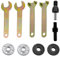 TorSor 10 Pack Grinder Flange Angle Wrench Spanner with Metal Lock Nut and Connecting Rod Shank Mandrel Arbor Adapter Repair Kit Tool for Electric Hand Power Drill Grinders