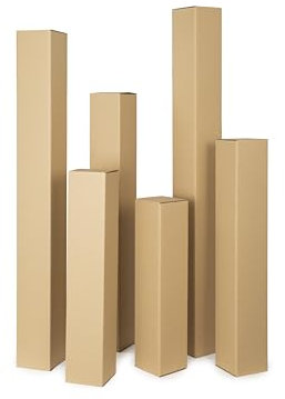 WePack 20 Stück Versandhülsen 1000x100x100 mm Versandkarton lang und eckig 1-teilige Design Braun Versandrohr Versandrolle Faltkarton ohne Sperrgutzuschlag
