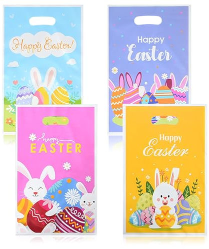 CharmBurst 30 Stück Osterhasen Ostereier Geschenktüten, Bunte Osterpartytaschen, Kinder Süßigkeitentüten, Ostertüten Für Ostern Party, Geschenkverpackung Für Geschenke