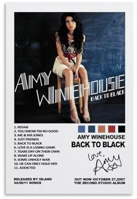 Hotoice Amy-Poster, Weinhaus, Musikalbum, Rück-zu-Rücken-Poster für Zimmer, ästhetische Leinwand, Wandkunst, Schlafzimmerdekoration, 30 x 45 cm