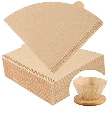 Coffee Filter Papers 300pcs Unbleached Compatible with Size 02 Filter Papers Compatible with Dripper Coffee Makers