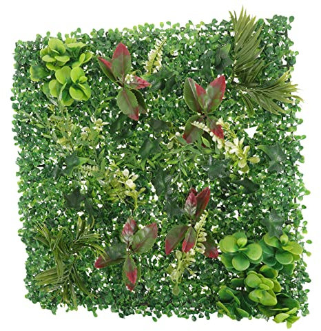 Toddmomy Mur Végétal Artificiel Panneau Décoration Murale Pour Intérieur Et Extérieur Résistant Uv