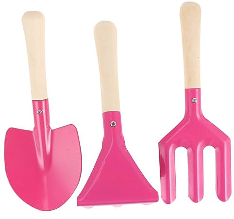 Toyvian 3stücke Teiliges Mini-gartenwerkzeuge Für Mädchen Pinke Schaufel Rechen Bonsai-hilfen Für Blumenpflanzen Und Gartenarbeit Für Mädchen Und Jungen