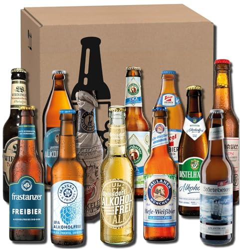 Kalea | Probierset | 12 x 0,33l unterschiedliche Biere | Bierverkostung | Biergeschenk für alle Bierliebhaber (Probierset Alkoholfrei, Probierset Alkoholfrei)