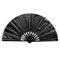 tkerinse Shiny Rave Fan, Line Dance Fans Loud Clappers, Glitter Bling Rave Hand Fan, Large Rave Clack Folding Hand Held Fan for Wedding, Party Favor, Performance, Dance (Black)