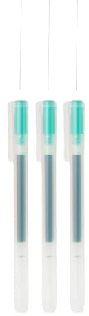 Muji Gel Ink Pens, 0.38mm/0.5mm Tip, Cap-Style, Set of 3. (Green, 0.5mm)