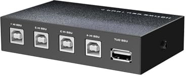Fahoujs Multi Device USB Exchange 4 Port High Hub for Keyboard Printer U盘 Without Software Installation Multiple Computer USB Switcher