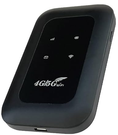 Portable WiFi Travel Router, All-Network Portable WiFi, 5G Pocket Wi-Fi Router Wireless Mobile Hotspot, Power on and Use, High-Speed Connect, for Travel, Car, Computer, Phone (Black)