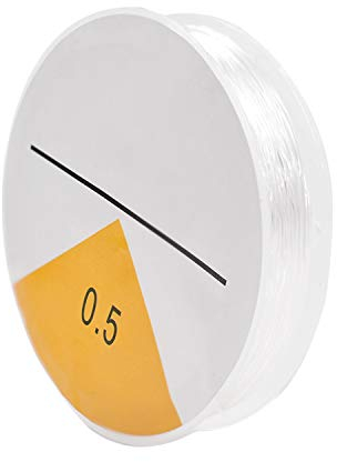 DIGIFLEX Filo elastico trasparente per la realizzazione di braccialetti - Filo per gioielli trasparente 20 metri di filo da 1 mm