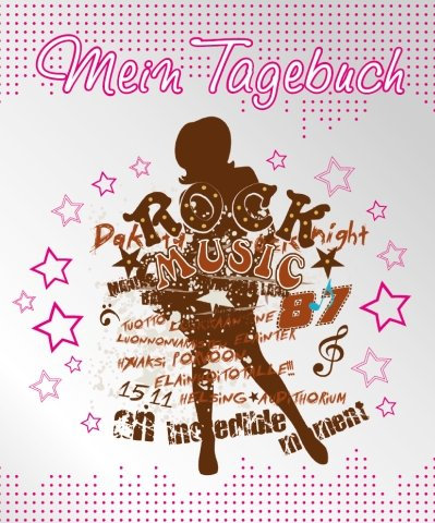 Idena Tagebuch m. Schloss Motiv Rock Music