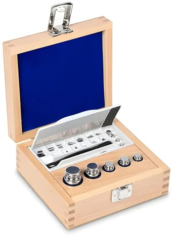 Kern 323-03 Gewichtssatz, Knopfform, Messing vernickelt, 1 Stück