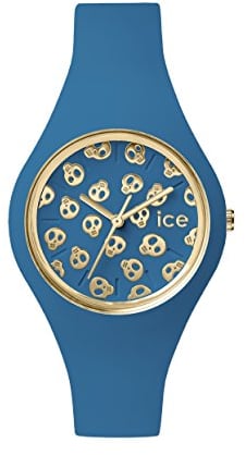 ICE-WATCH - ICE skull Deep water - Blaue Damenuhr mit Silikonarmband - 001256 (Medium)