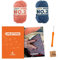 myboshi Häkelset Topflappen Toyokawa, inkl. No.2 Wolle, Nadel und Anleitung, Häkelpaket, 85% Baumwolle, 15% Kapok Orange, Blau, mit Häkelnadel
